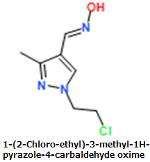 CAS#1-(2-Chloro-ethyl)-3-methyl-1H-pyrazole-4-carbaldehyde oxime